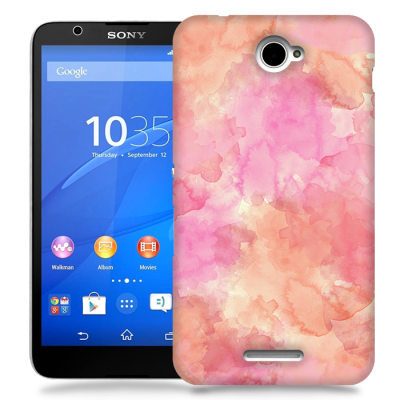 Skal till Sony Xperia E4 - Vattenfärg - Rosa