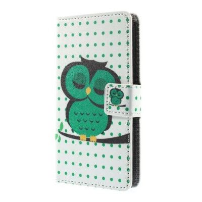 Plånboksfodral till Sony Xperia E4g - Sovande Uggla