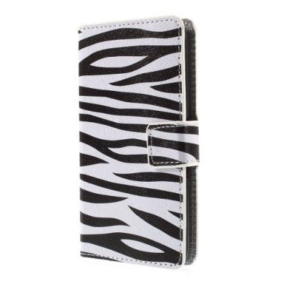Plånboksfodral till Sony Xperia E4g - Zebra