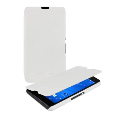 Roxfit SlimLine Book Case till Sony Xperia E4g - Vit