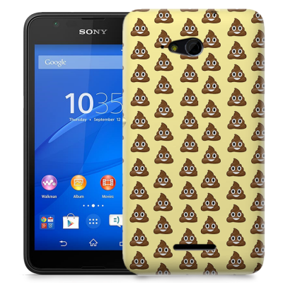 Skal till Sony Xperia E4g - Emoji - Bajs