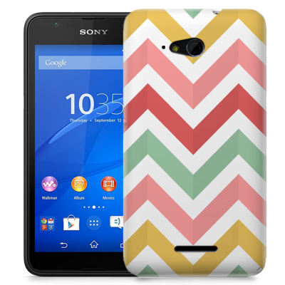 Skal till Sony Xperia E4g - Färgade ränder