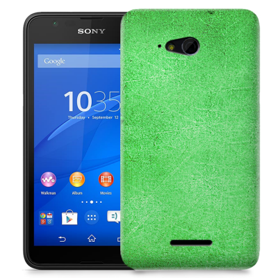 Skal till Sony Xperia E4g - Grunge texture - Grön