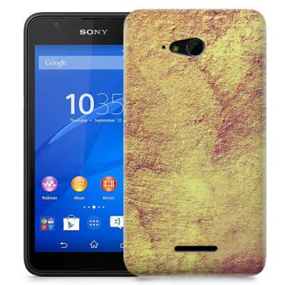 Skal till Sony Xperia E4g - Grunge texture - Gul