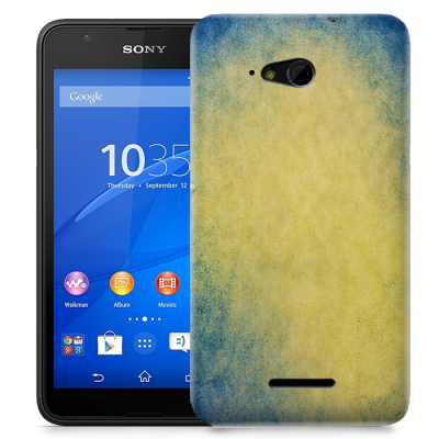 Skal till Sony Xperia E4g - Grunge texture - Gul