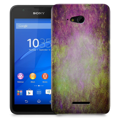Skal till Sony Xperia E4g - Grunge texture - Lila