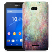 Skal till Sony Xperia E4g - Grunge texture - Ljusblå