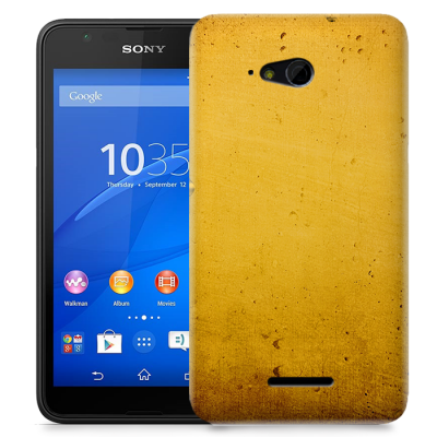 Skal till Sony Xperia E4g - Grunge texture - Orange