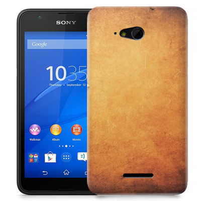 Skal till Sony Xperia E4g - Grunge texture - Orange