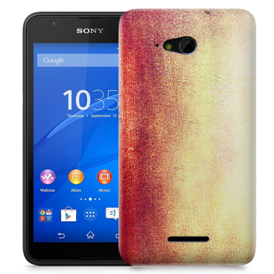 Skal till Sony Xperia E4g - Grunge texture - Röd