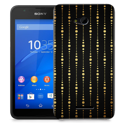 Skal till Sony Xperia E4g - Gulddrapperi