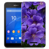 Skal till Sony Xperia E4g - Lila blommor