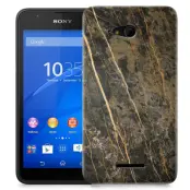 Skal till Sony Xperia E4g - Marble - Brun