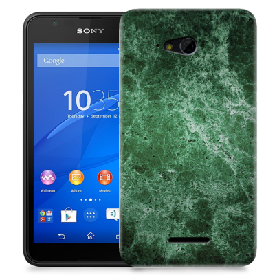 Skal till Sony Xperia E4g - Marble - Grön
