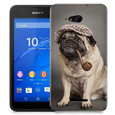 Skal till Sony Xperia E4g - Mops med keps