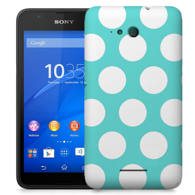 Skal till Sony Xperia E4g - Polka - Turkos