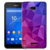 Skal till Sony Xperia E4g - Polygon - Lila