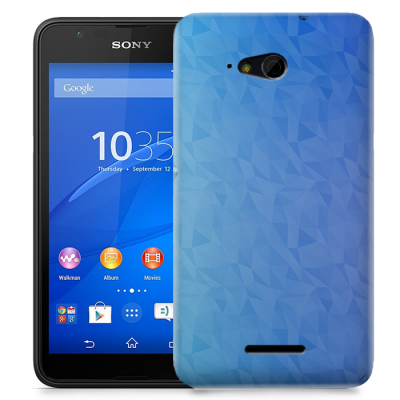 Skal till Sony Xperia E4g - Prismor - Blå