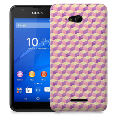 Skal till Sony Xperia E4g - Pyramider Lila