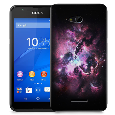 Skal till Sony Xperia E4g - Rymden - Grå