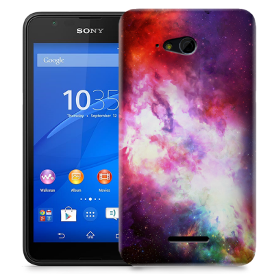 Skal till Sony Xperia E4g - Rymden - Lila