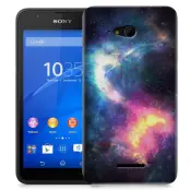 Skal till Sony Xperia E4g - Rymden - Svart/Blå
