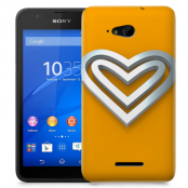 Skal till Sony Xperia E4g - Steel heart - Orange