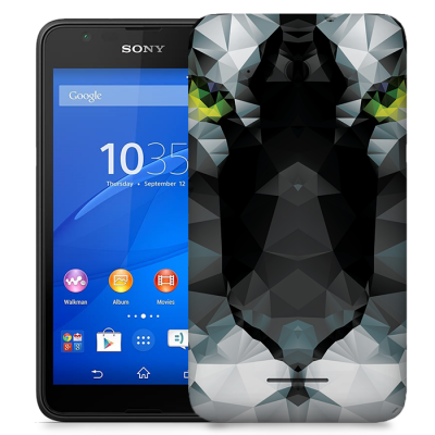 Skal till Sony Xperia E4g - Tiger - Svart