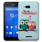 Skal till Sony Xperia E4g - Ugglor - Be my valentine