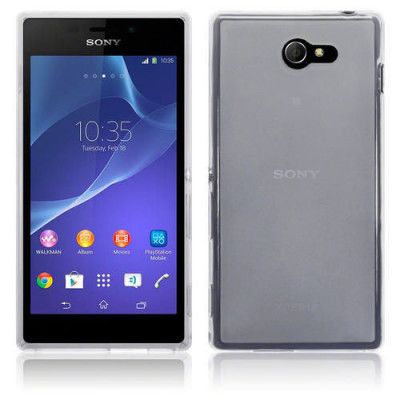 Flexiskal till Sony Xperia M2 - Transparent Vit