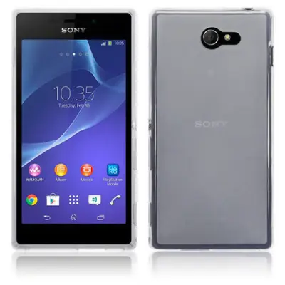Flexiskal till Sony Xperia M2 - Transparent Vit
