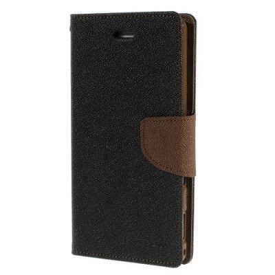 Mercury Fancy Plånboksfodral till Sony Xperia M2 (Svart Brun)