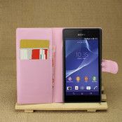 Plånboksfodral till Sony Xperia M2 Aqua - Rosa