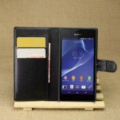Plånboksfodral till Sony Xperia M2 Aqua - Svart