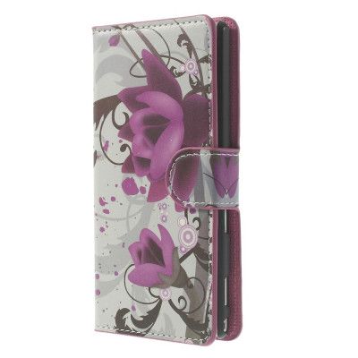 Plånboksfodral till Sony Xperia M2 - Red Flower