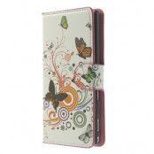 Plånboksfodral till Sony Xperia M2 - Three Butterflies