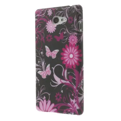 Skal till Sony Xperia M2 - Black Butterfly