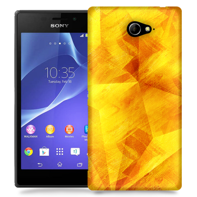 Skal till Sony Xperia M2 - Borstat - Orange