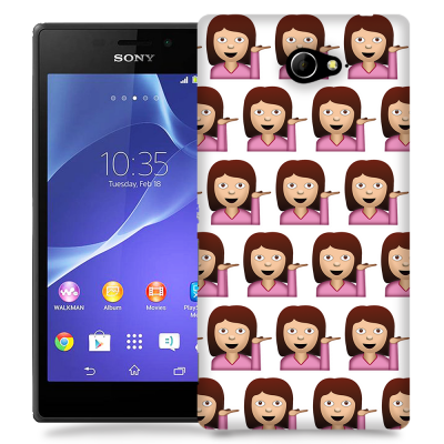 Skal till Sony Xperia M2 - Emoji - Flicka