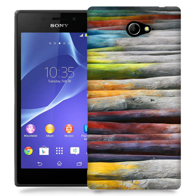 Skal till Sony Xperia M2 - Färgade stockar