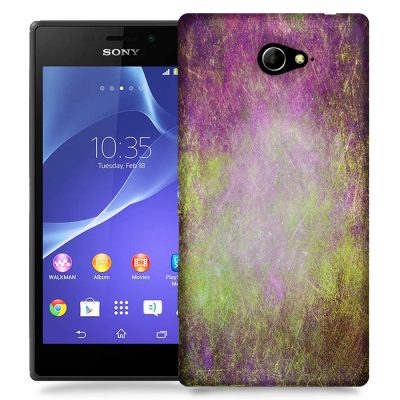 Skal till Sony Xperia M2 - Grunge texture - Lila