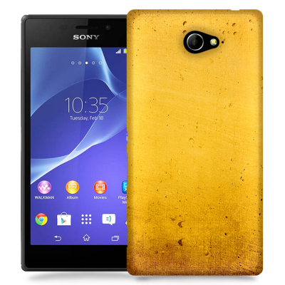 Skal till Sony Xperia M2 - Grunge texture - Orange