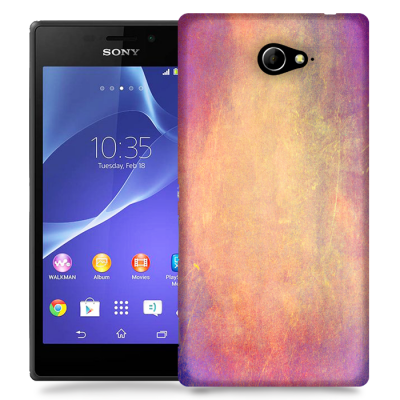 Skal till Sony Xperia M2 - Grunge texture - Persika