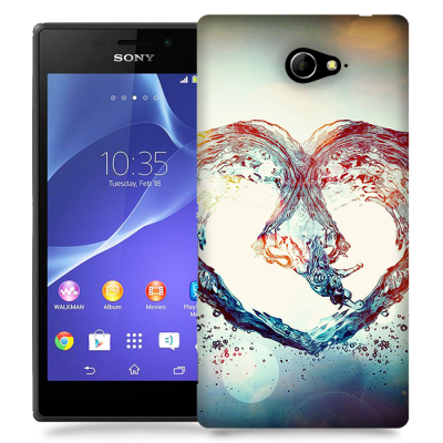 Skal till Sony Xperia M2 - Hjärta - Vatten