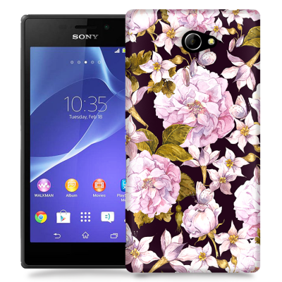 Skal till Sony Xperia M2 - Hortensia - Svart