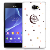 Skal till Sony Xperia M2 - Love you to the moon and back - Brun