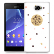 Skal till Sony Xperia M2 - Love you to the sun and back - Beige