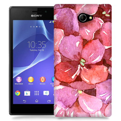 Skal till Sony Xperia M2 - Målning - Blommor