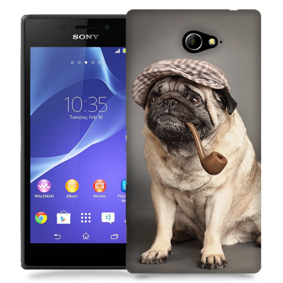 Skal till Sony Xperia M2 - Mops med keps