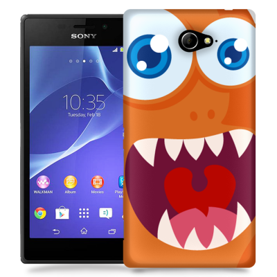 Skal till Sony Xperia M2 - Orange monster